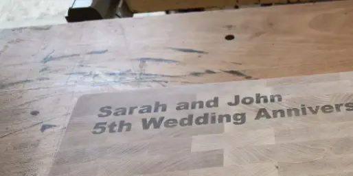 Personalised maple butcher block