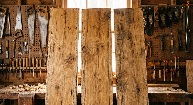 Oak wood grain